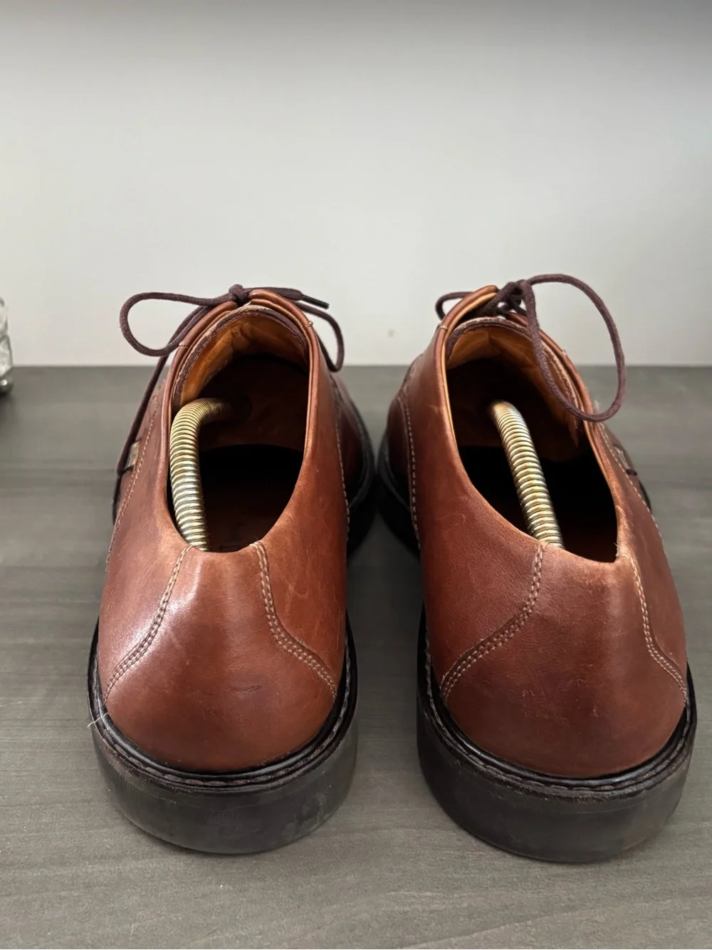 Mephisto Air-Relax Goodyear Welt Apron Toe Leather Derby Shoes Brown Men's 10.5